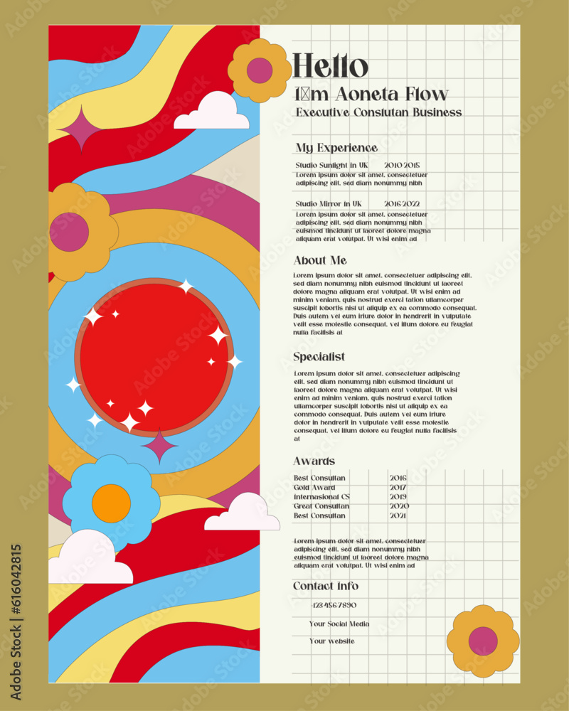 Modern Resume / CV template for business Stock Vector | Adobe Stock
