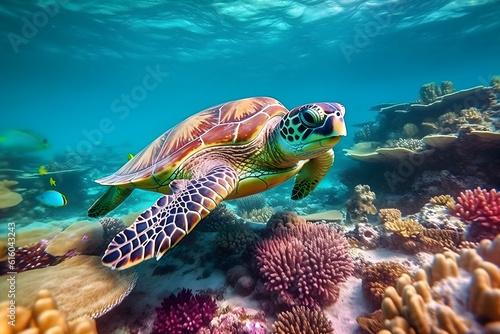 turtle swimming © fadi