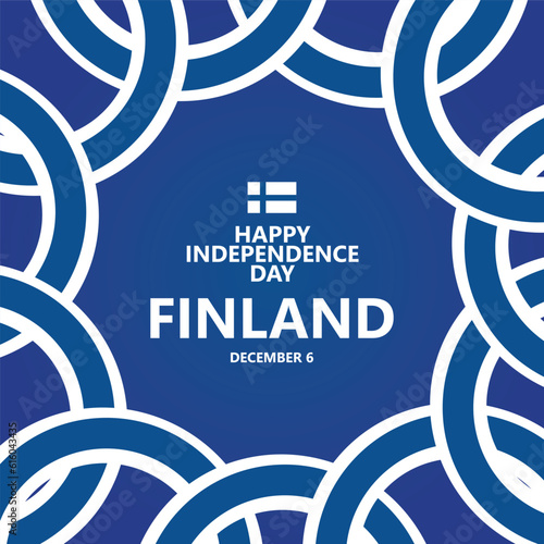 Finland independence day vector template with its national colors. European country public holiday.