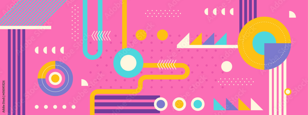 Fototapeta premium vector abstract banners with colorful shapes