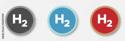Hydrogen (H2) vector symbols