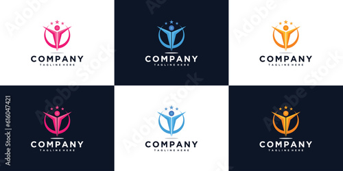 Career Coaching vector icon logo