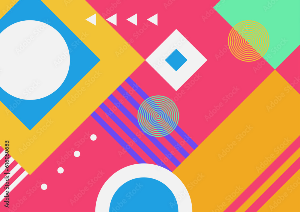 Vector abstract classic concept colorful poster template