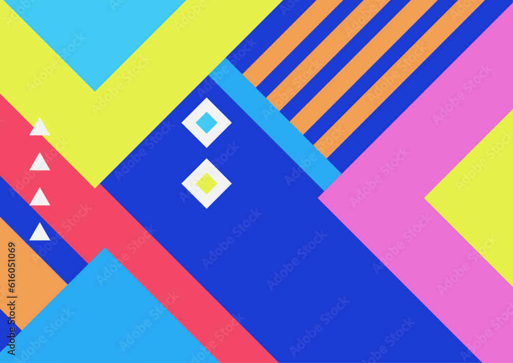 Fototapeta premium Vector abstract classic concept colorful poster template