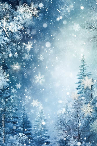 Schneeflocken Hintergrund KI © KNOPP VISION