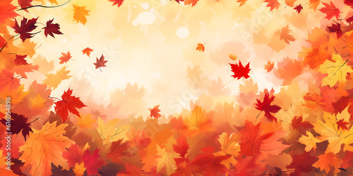 Herbstblätter Hintergrund KI