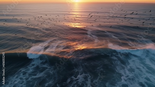 sunset view on the sea