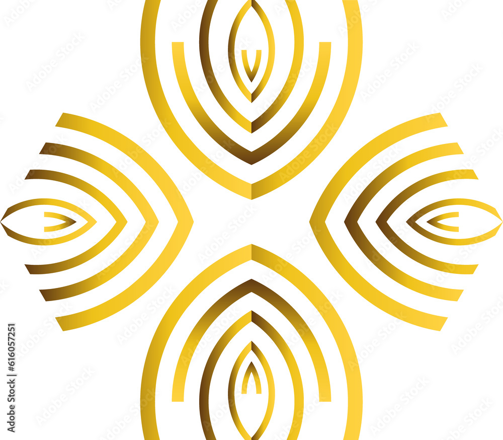abstract gold hexagonal ornament design element abstract gold hexagonal ornament design element