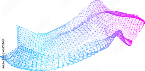 Network lines. Net wave information flow. Scientific paradigm solutions future. Forward vision progress. Big data cells deep development analysis. foresight conference background banner.