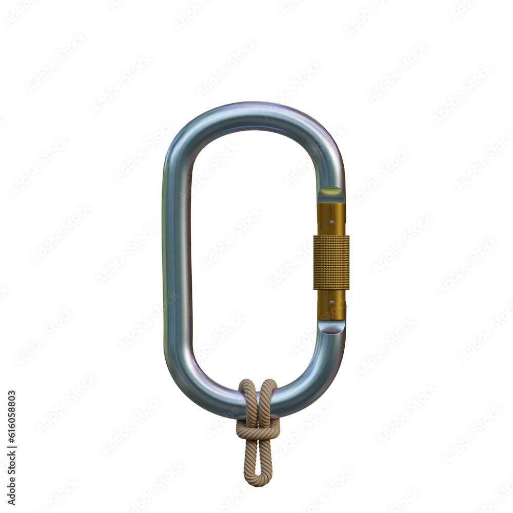 Carabiner Tech 3D Alphabet or PNG Letters Carabiner Tech 3D Alphabet or PNG Letters