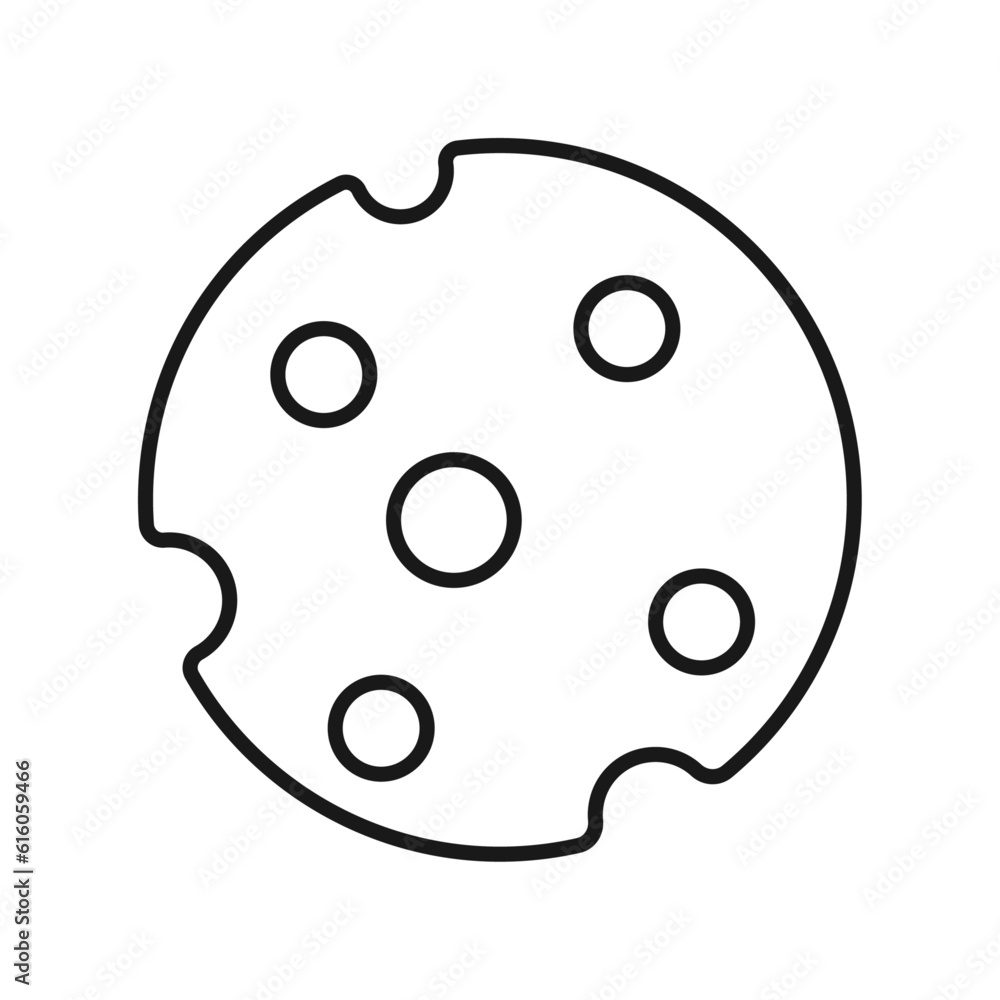 Fototapeta premium Cheese, contour vector sign, linear icon isolated on white background