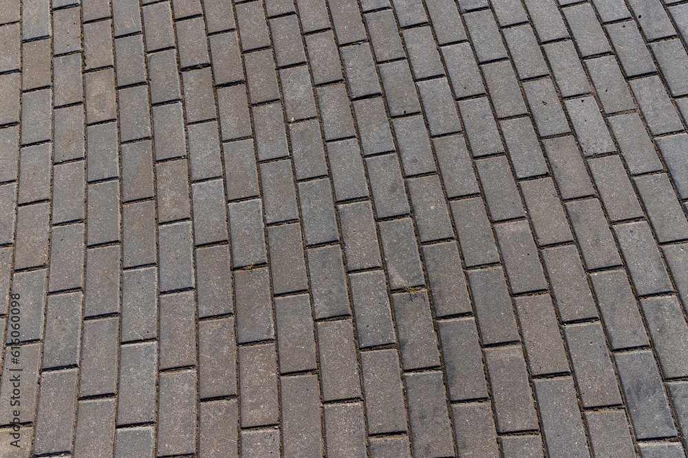 part of the road made of concrete tiles part of the road made of concrete tiles