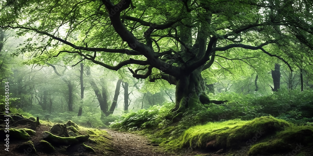 Obraz premium Mystischer Baum KI