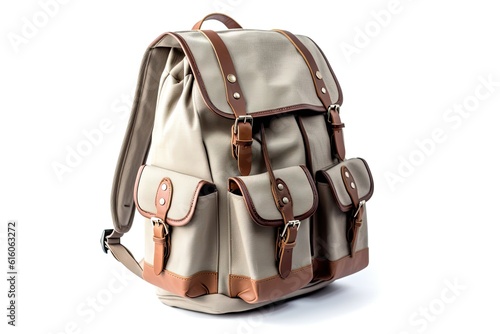 Back to School. Isolated Backpack on White Background