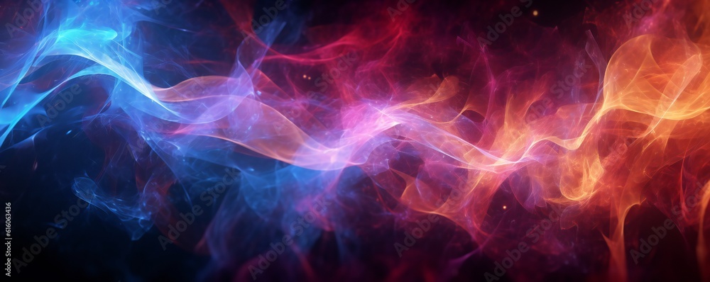Abstract fiery dust nebula cosmos background Generative AI Abstract fiery dust nebula cosmos background Generative AI
