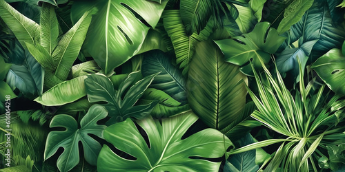 Tropische grüne Blätter KI