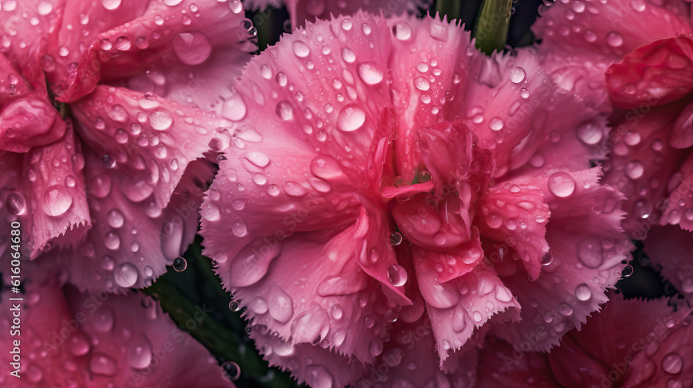 Background of Dianthus , HD, Decorate with water drops, Background Wallpaper, Desktop Wallpaper , Generative Ai