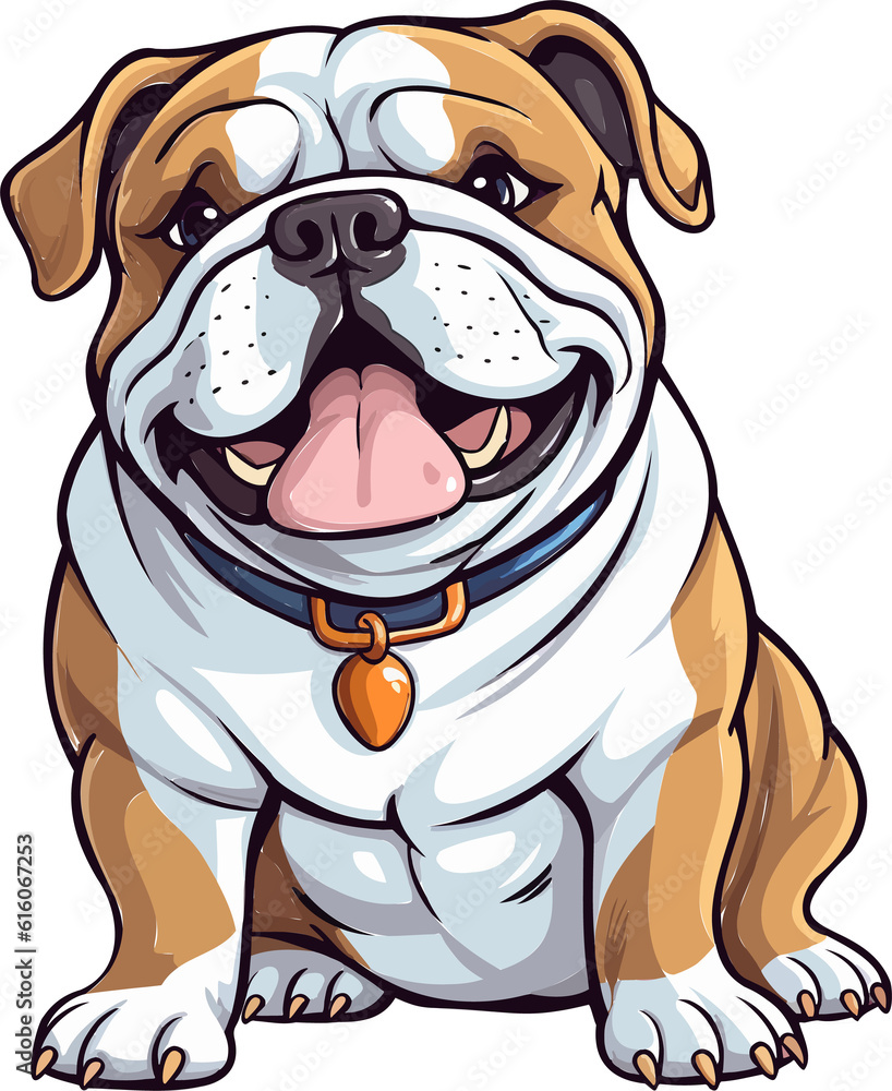 Bulldog Vector Bold and Lovable Canine Character Bulldog Vector Bold and Lovable Canine Character