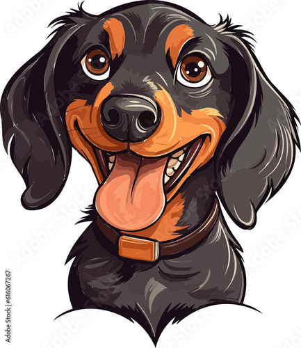 Dachshund Delight Endearing Wiener Dog Vector
