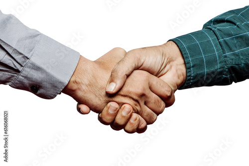 Konstfotografi PNG of a Handshake or Hands Shaking Connection and Collaboration: Symbolic Handshake of Trust and Agreement isolated on a PNG background