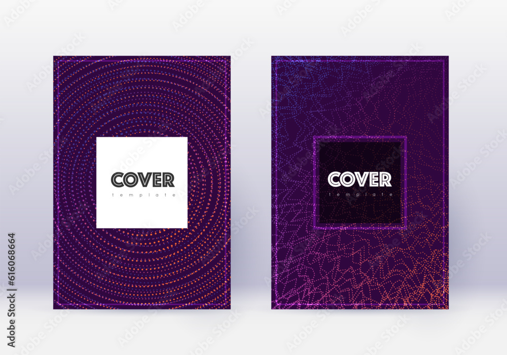 Hipster cover design template set. Violet abstract Hipster cover design template set. Violet abstract