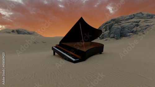 piano in the desert