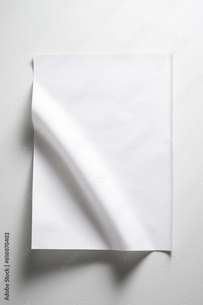 Leeres, weißes Blatt Papier KI Leeres, weißes Blatt Papier KI