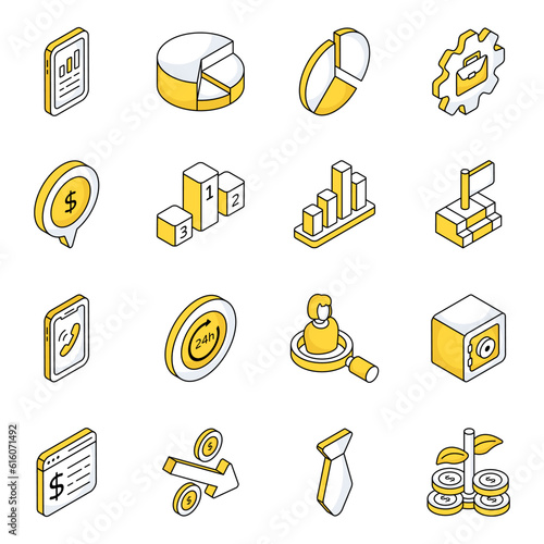 Pack of Data and Management Flat Icons

