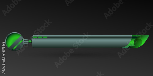 Abstract metal green lower third title banner for breaking news broadcast