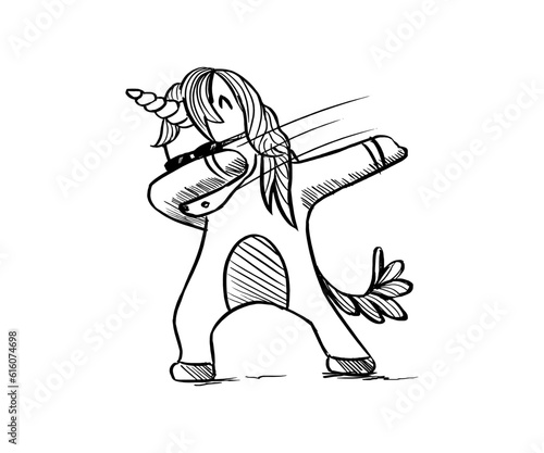Dabbing Einhorn - Vektor