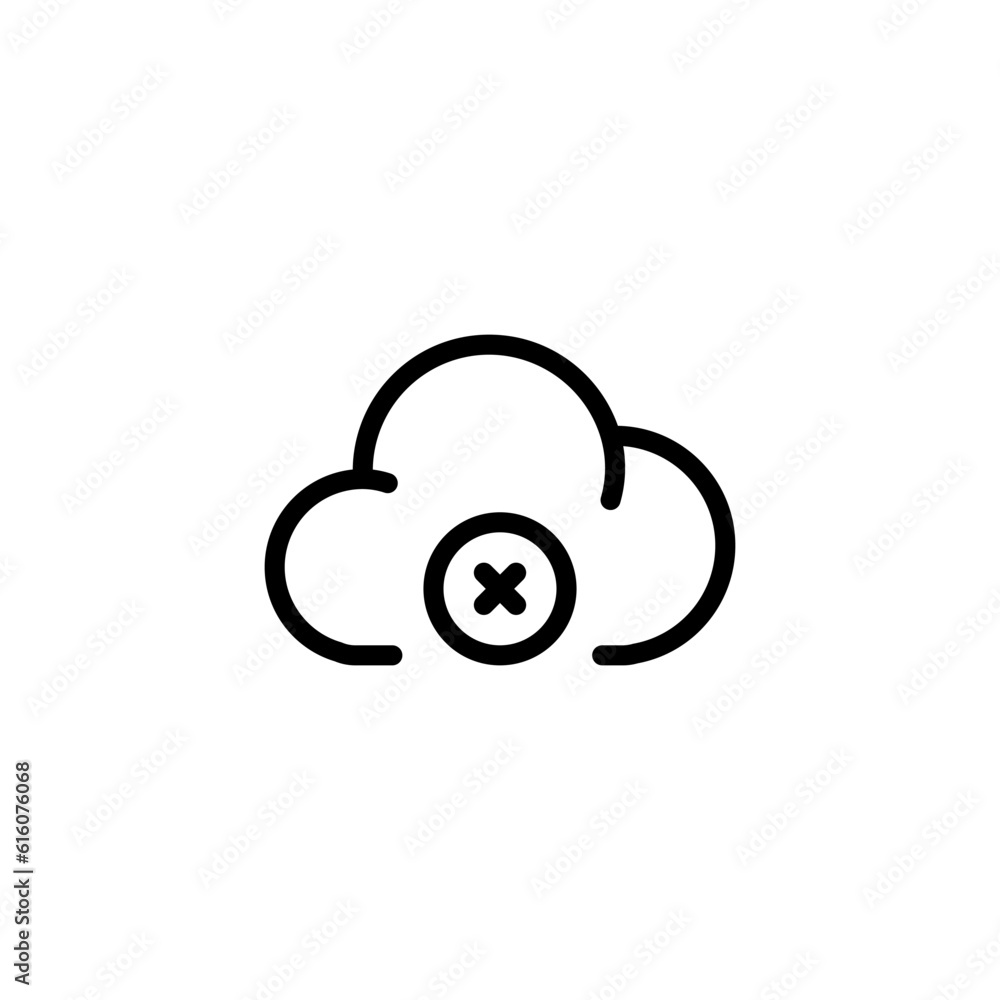 technology cloud computing sign symbol vector