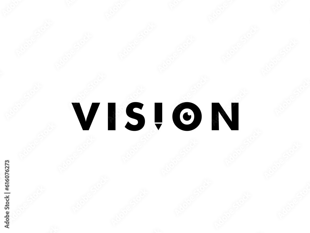 Fototapeta premium Vision Letter with Media Logo vector Template