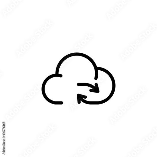 technology cloud computing sign symbol vector
