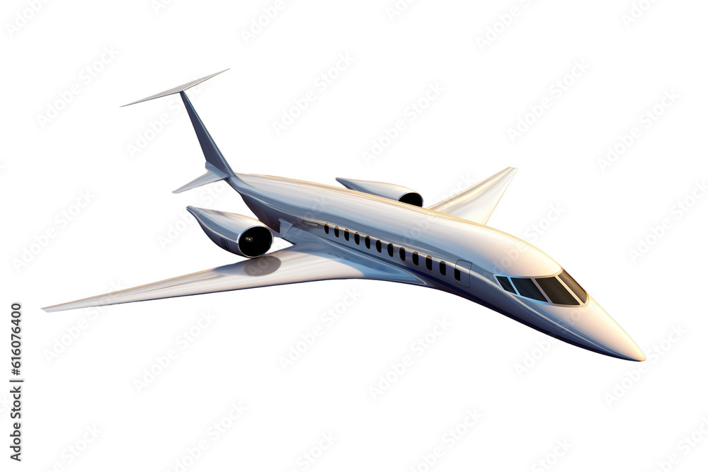 Airplane of Tomorrow, transparent background (PNG). Generative AI. Airplane of Tomorrow, transparent background (PNG). Generative AI.
