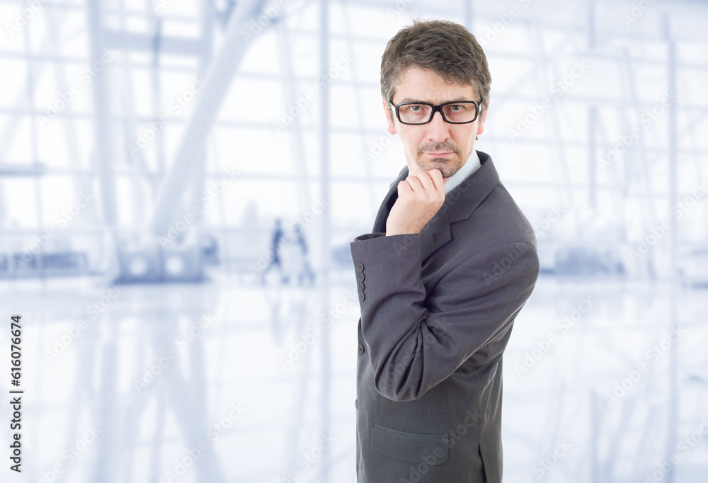business man thinking at the office business man thinking at the office