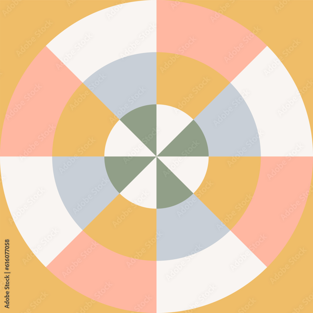 Fototapeta premium Geometric pattern. Simple aesthetic shape ornament. Modern abstract bauhaus seamless background. Square grid lines vector art. Neo geo poster. Shape geometry decorative wallpaper.