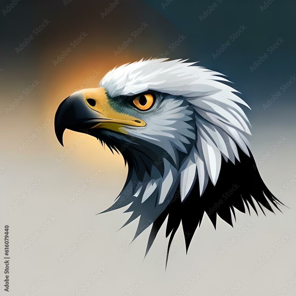 Fototapeta premium American bald eagle head