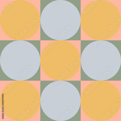Geometric pattern. Simple aesthetic shape ornament. Modern abstract bauhaus seamless background. Square grid lines vector art. Neo geo poster. Shape geometry decorative wallpaper.