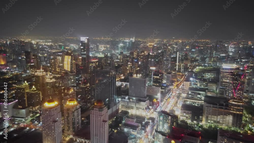 View from Baiyoke Sky to Bangok night. View from Baiyoke Sky to Bangok night.