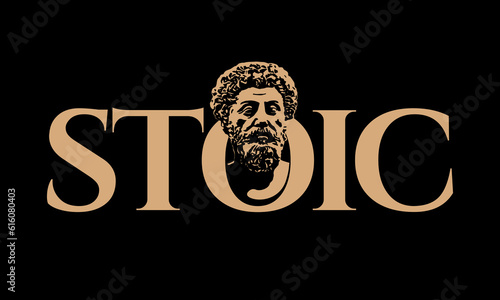 Stoicism vector illustration concept banner poster
