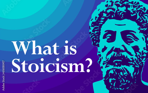 Stoicism vector illustration concept banner poster