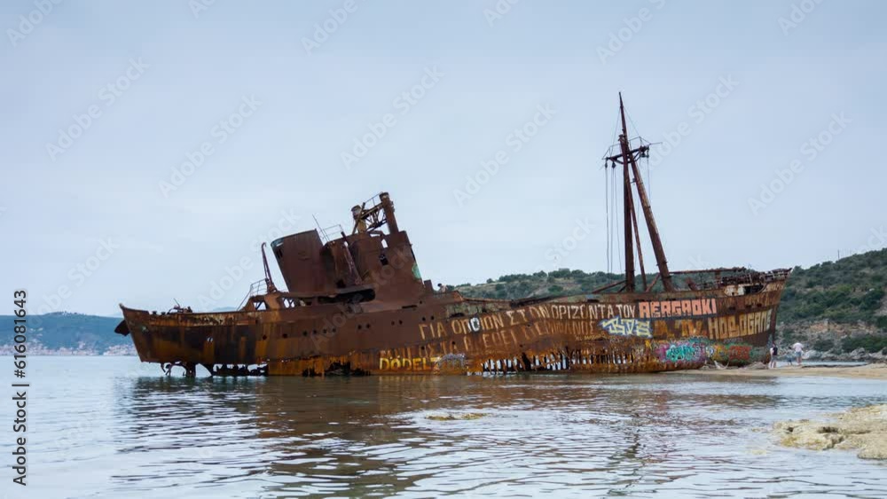 Dimitrios shipwreck in the peloponnese greece Dimitrios shipwreck in the peloponnese greece