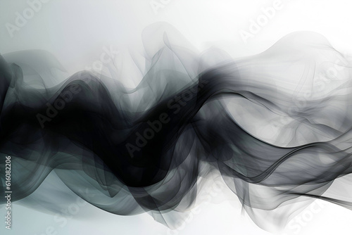Texture of black smoke. Abstract black smoke on white background. Steam texture.