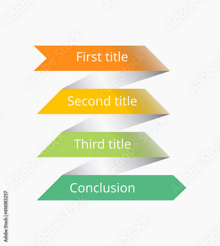 infographic element for table of contents or line of reasoning