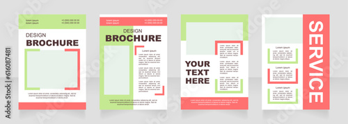 Mall blank brochure layout design. Store info and shopping. Vertical poster template set with empty copy space for text. Premade corporate reports collection. Editable flyer paper pages