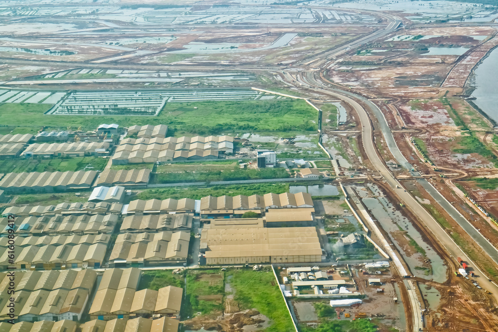 Aerial view of Jakarta's reclamation island