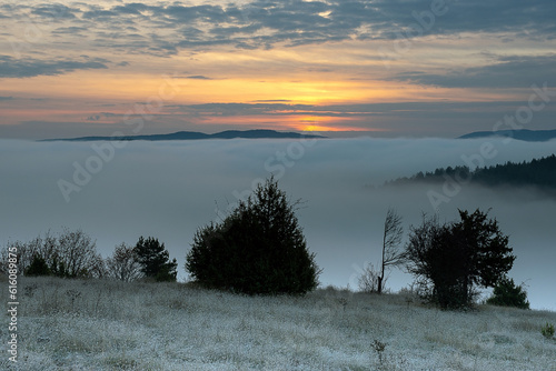 sunrise over the lake