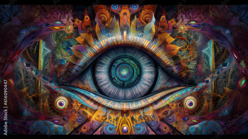 kaleidoscope third eye chakra femininity yin spiritual - by generative ai