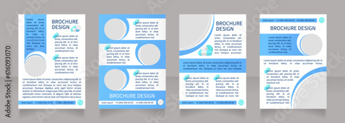 Medicine indications and contraindications blank brochure layout design. Vertical poster template set with empty copy space for text. Premade corporate reports collection. Editable flyer paper pages