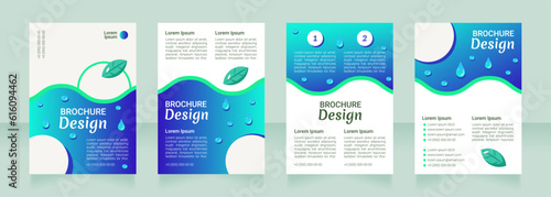 Bulimia eating and mental disorder blank brochure layout design. Vertical poster template set with empty copy space for text. Premade corporate reports collection. Editable flyer paper pages